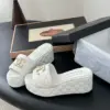 Chanel Women White Quilted Leather Slides product view 5