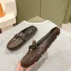 Louis Vuitton Women Brown Leather Loafers product view 4