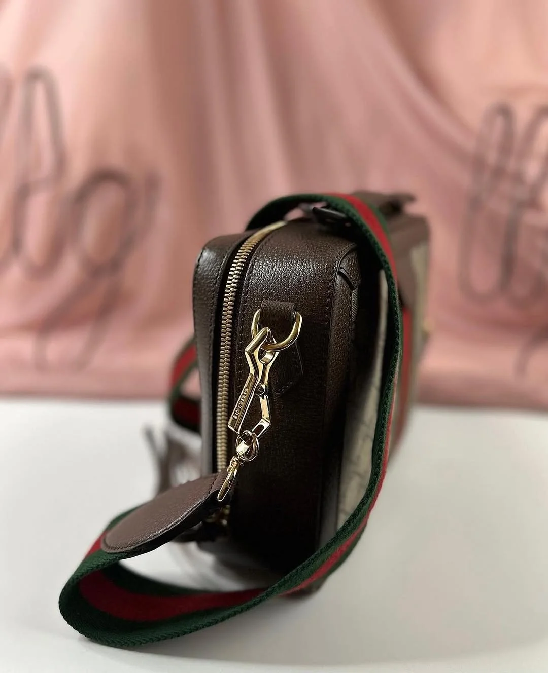 Gucci Brown Small GG Supreme Ophidia Bag product view 2