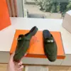 Hermès Women Green Suede Mules product view 6