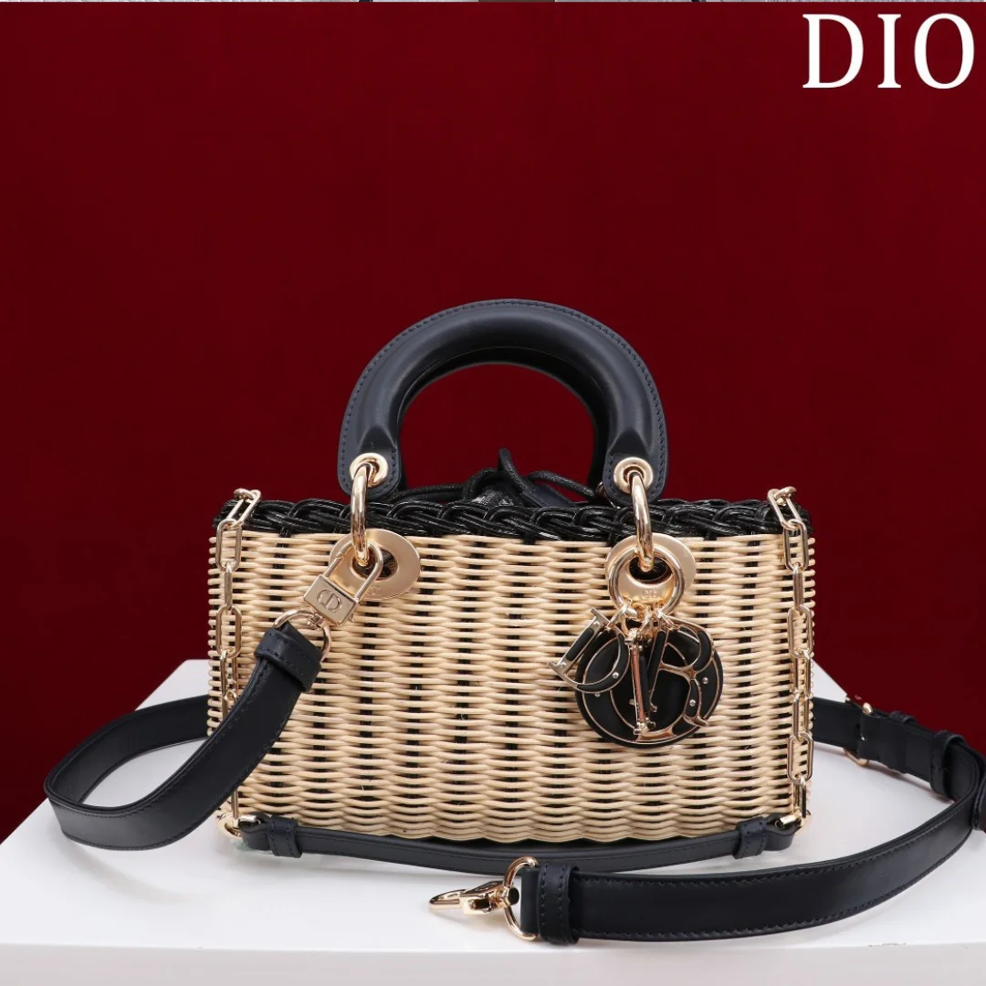 Dior D-Joy Lady Wicker Handbag 22 cm product view 1