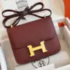 Hermès Constance Bag Epsom Gold Dark Red Handbags 19 cm product view 1