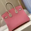 Hermès Birkin 25 Pink/Beige Customize Palladium Hardware Bag product view 4