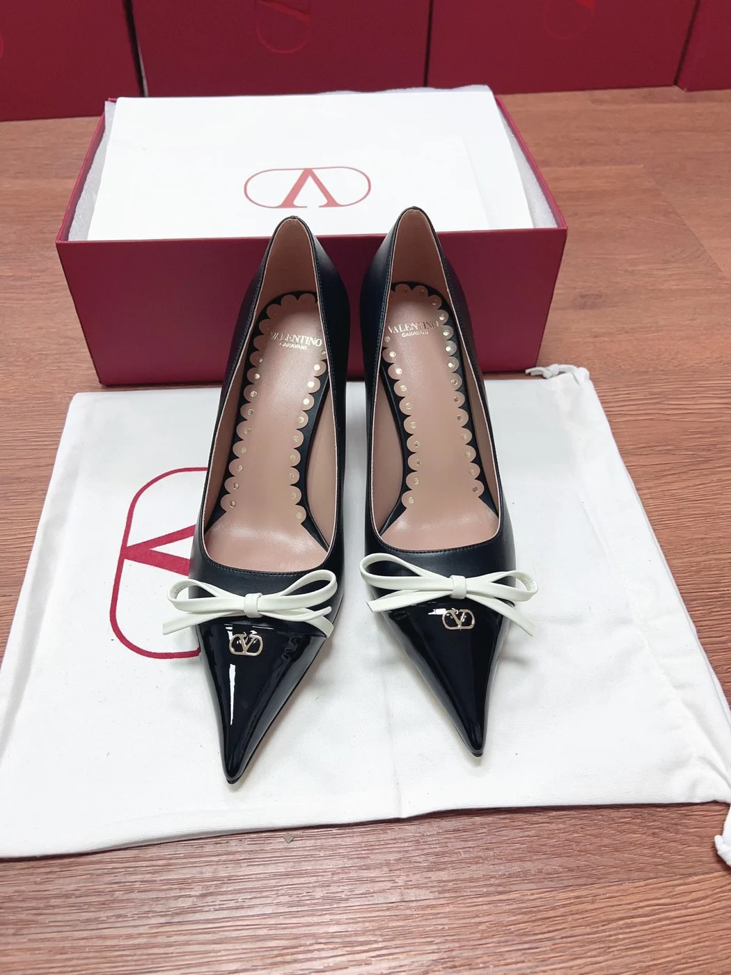 Valentino Women Black Patent Leather Heels product view 1