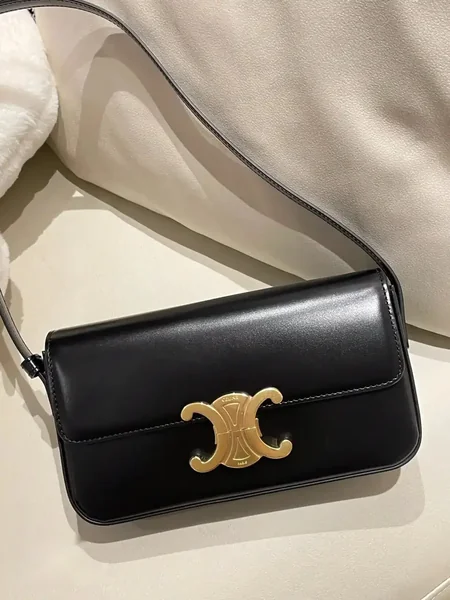 Celine Triomphe Black Smooth Leather 20 cm Bag product view 1