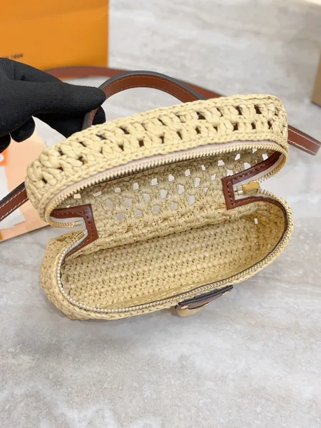 Louis Vuitton Vanity Chain Pouch in raffia product view 6