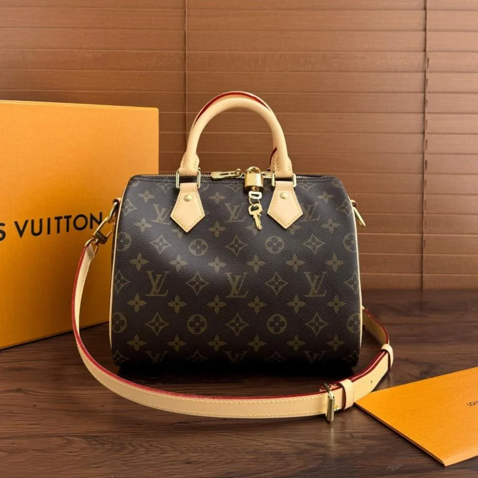 Louis Vuitton Speedy 25 Bandouliere Brown Bag