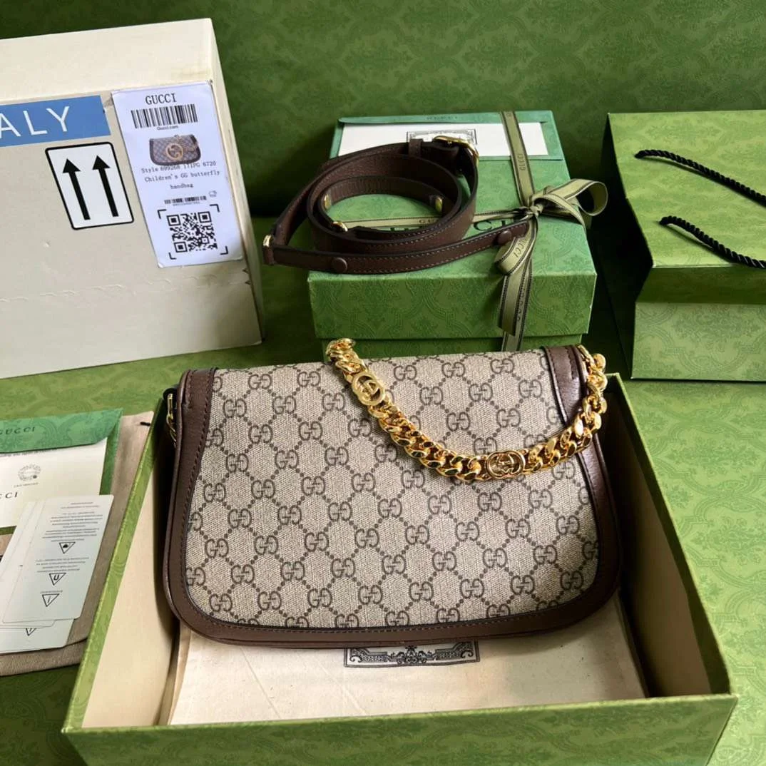 Gucci Blondie Branded Women’s Handbag with Ophidia Pattern 28x16x4cm product view 4