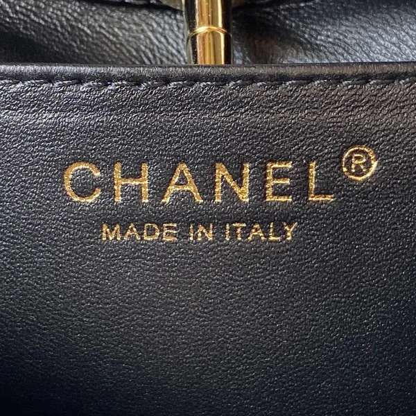Chanel Mini Shopping Bag Handbags Shiny Leather Lock Gold 31 cm product view 5