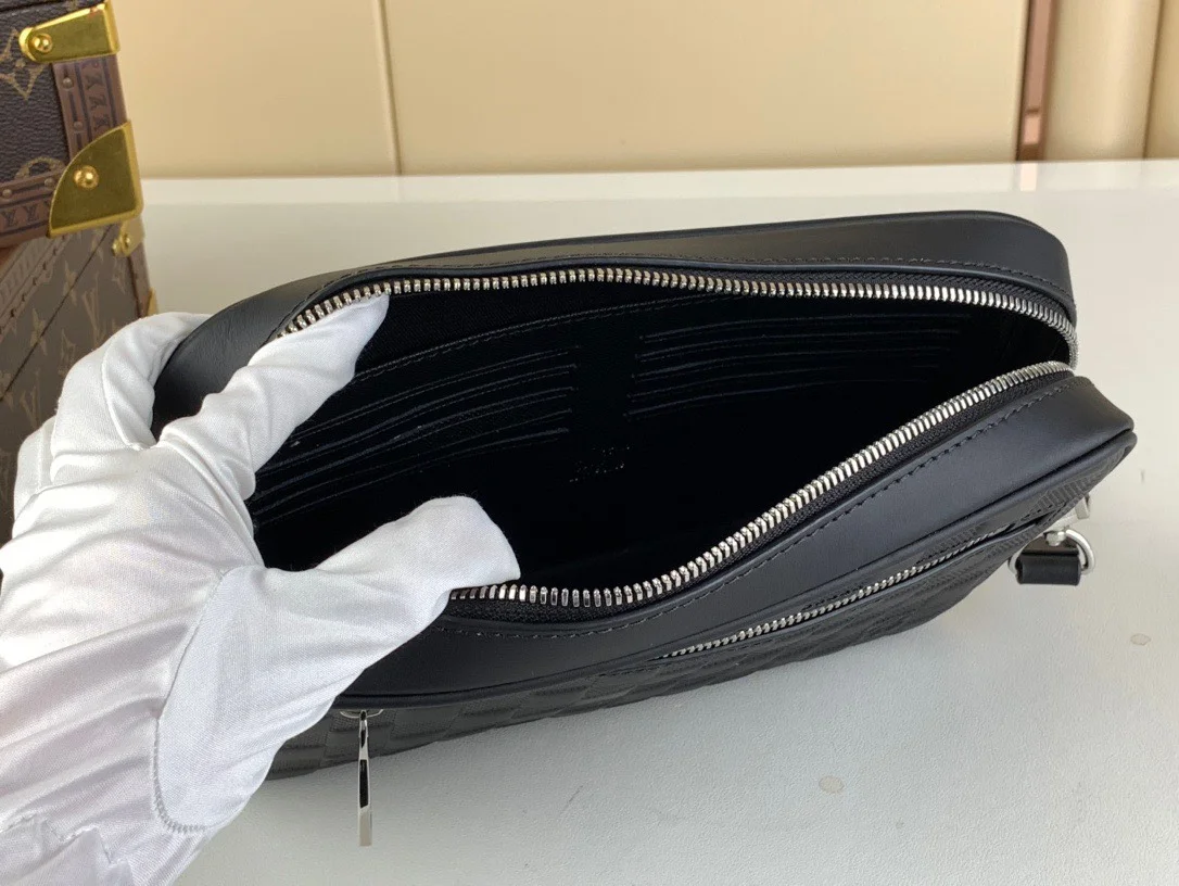 Louis Vuitton Clutch Bag Kasai Damier Graphite Black 24 cm product view 7