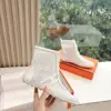 Hermès Women White Mesh Leather Sneakers product view 5