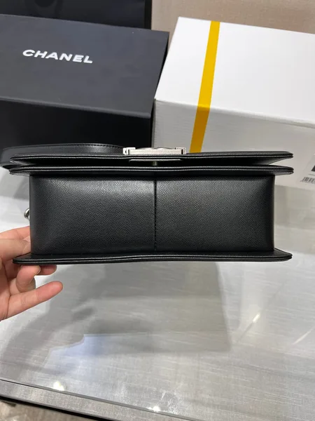 Chanel Boy Black Silver Hardware Woman’s 20 cm Bag product view 5
