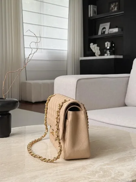 Chanel Classic Flap Jumbo Beige Gold Hardware Bag product view 7
