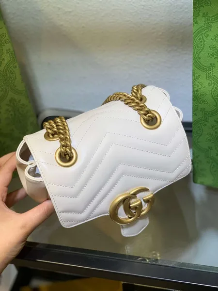Gucci Marmont Women’s Handbag White 20 cm product view 8