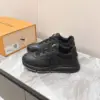 Louis Vuitton Women Black Leather Sneakers product view 5