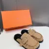 Hermès Women Beige Suede Buckle Mules product view 5