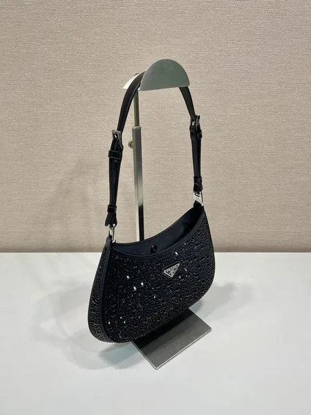 Prada Cleo crystal-embellished Shoulder Bag product view 3