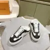 Louis Vuitton Women Black White Leather Sneakers product view 4