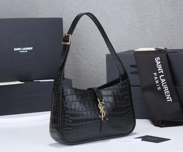 Saint Laurent Black Crocodile shoulder bag product view 1
