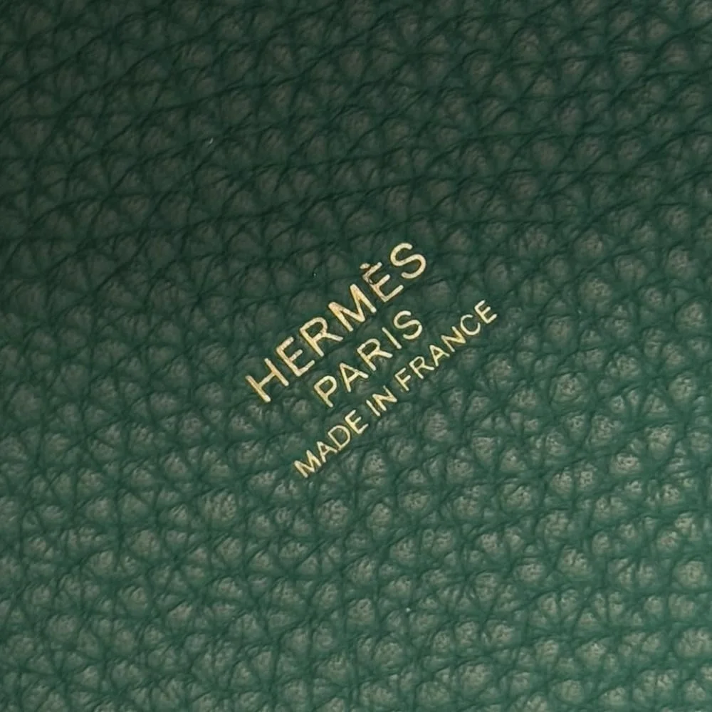Hermès Togo leather green with gold hardware 18 cm Bag product view 5