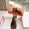 Hermès Women Brown Leather Sandals product view 4