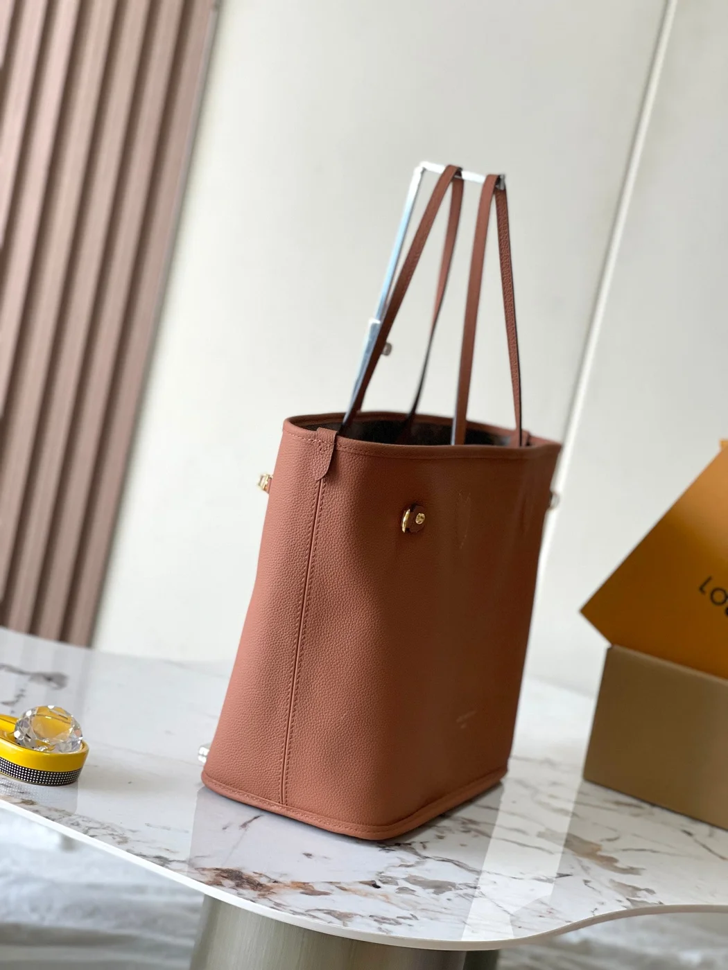 Louis Vuitton Neverfull Inside Out MM In Brown Monogram Canvas And Calfskin Trim Bag product view 3