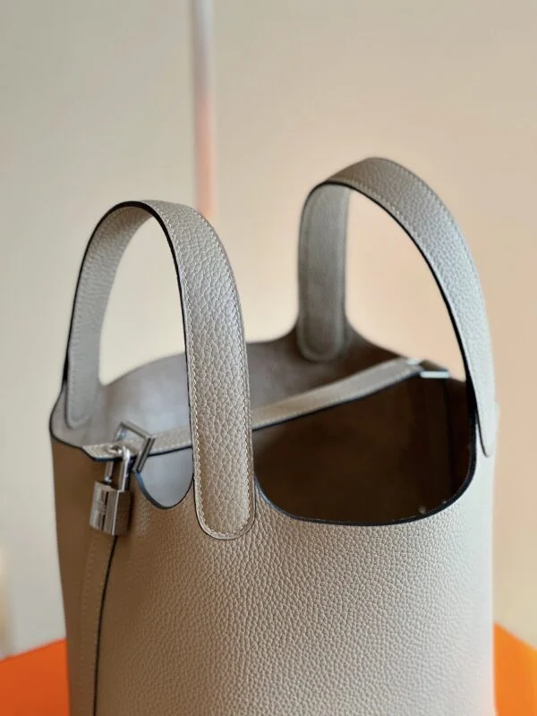 Hermès Picotin 18 Gray togo leather Silver Hardware Bag product view 5