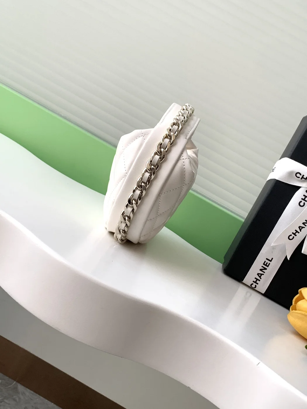Chanel 23C white hula hoop clutch product view 2