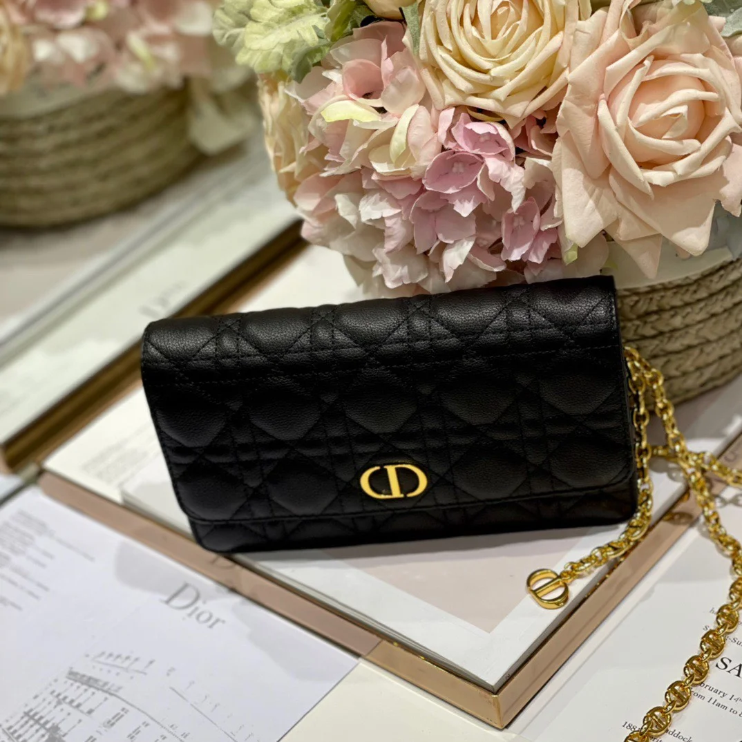 Dior Woc Women’s Black Handbag with Gold Lock 20× .5×3.5 cm product view 8