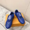 Louis Vuitton Women Blue Leather Sneakers product view 6