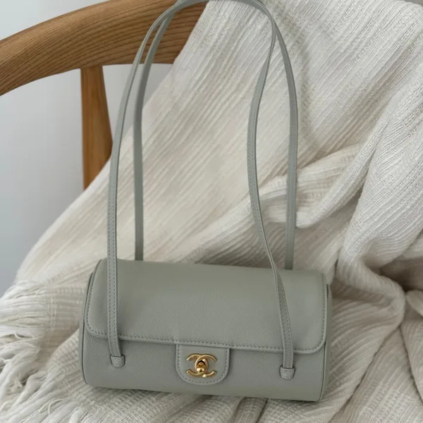 Chanel Preppy Coco Small Bowling Bag in Grey product view 1