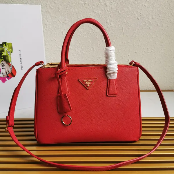 Prada Medium Galleria 28 Red Saffiano Leather Bag product view 1