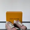 Louis Vuitton Men Brown Suede Leather Sneakers product view 4