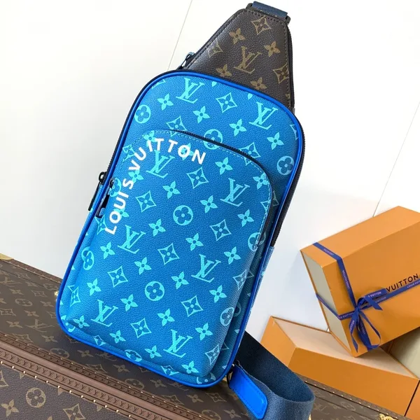 Louis Vuitton Avenue Slingbag 31 In Blue And Brown Taiga Leather Bag product view 1