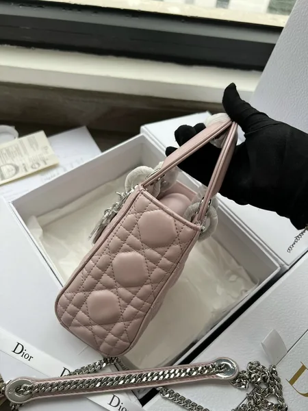 Dior Lady Mini 3-Pocket Handbag High- Pink 17 cm product view 7