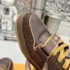 Louis Vuitton Women Brown Leather Sparkle Strap Sneakers product view 2