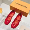 Louis Vuitton Women Red Patent Leather Mary Jane Flats product view 1
