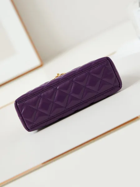 Chanel Kelly Mini 19 Bag In Indigo Purple Calfskin product view 9