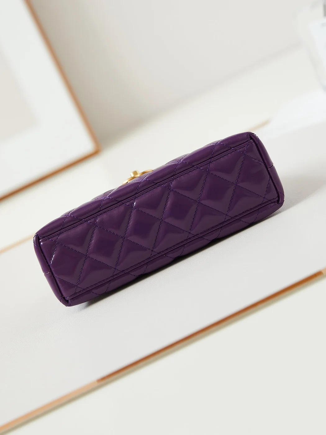 Chanel Kelly Mini 19 Bag In Indigo Purple Calfskin product view 9