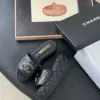 Chanel Women Black Leather Quilted Slides product view 4