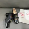 Valentino Women Black Leather Fringe Loafers product view 2