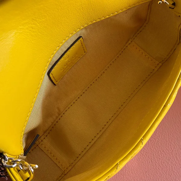 Gucci GG Marmont Bag 16 In Yellow Lambskin product view 5