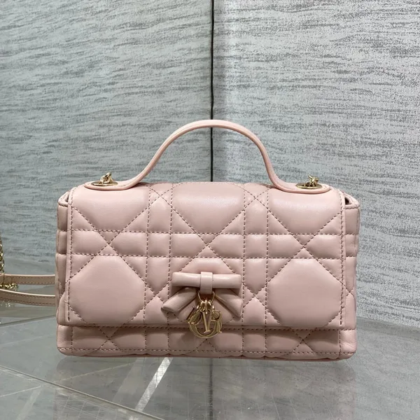 Dior My Dior Mini Bag in Soupir Pink Cannage Lambskin product view 1
