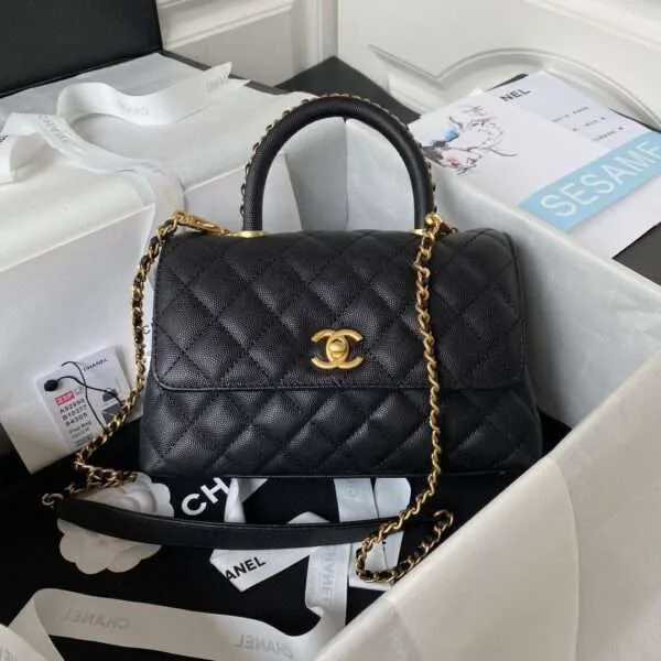 Chanel Coco Handbags Woman’s Lizard Skin Black 24 cm product photo
