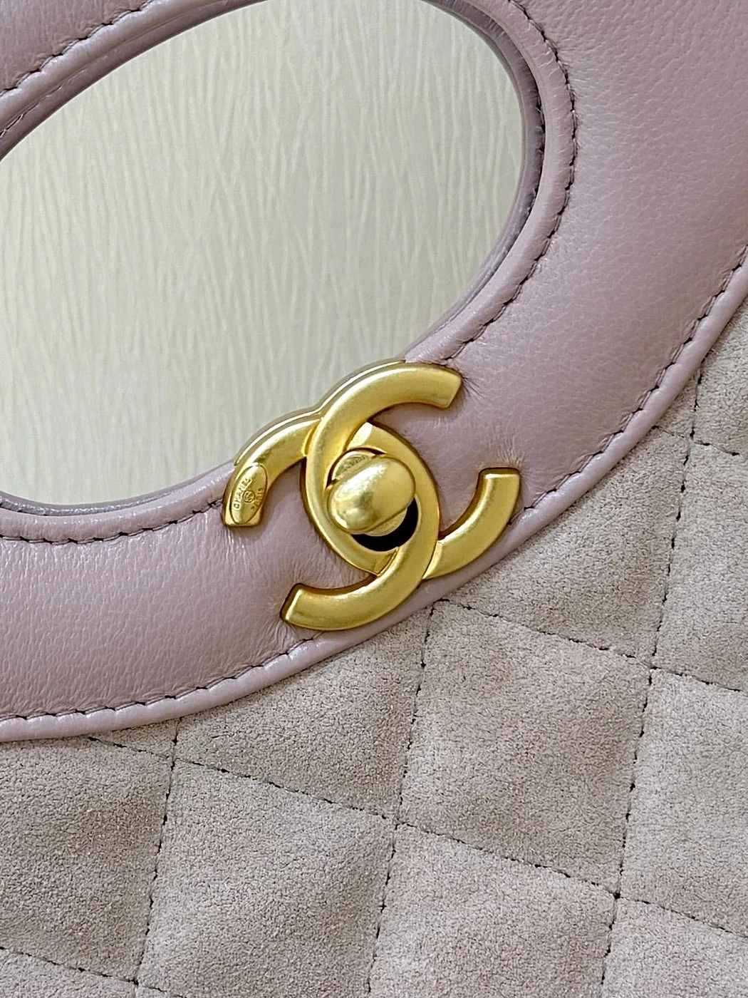 Chanel Calfskin Suede Quilted Mini 31 Shopping Bag product view 6