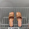 Hermès Women Brown Leather Flat Mules product view 2