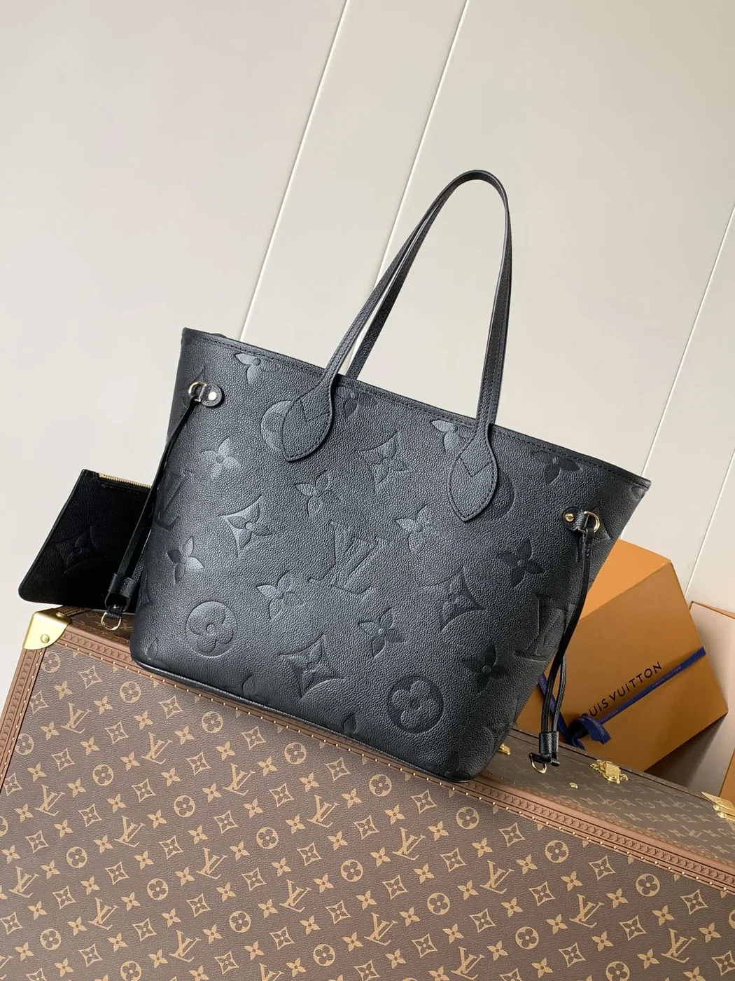 Louis Vuitton Neverfull MM Black Momogram Empreinte Bag product photo