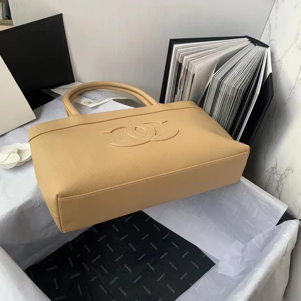 Chanel Vintage Classic Handbags Lock Gold Nude 30x21x8cm product view 8