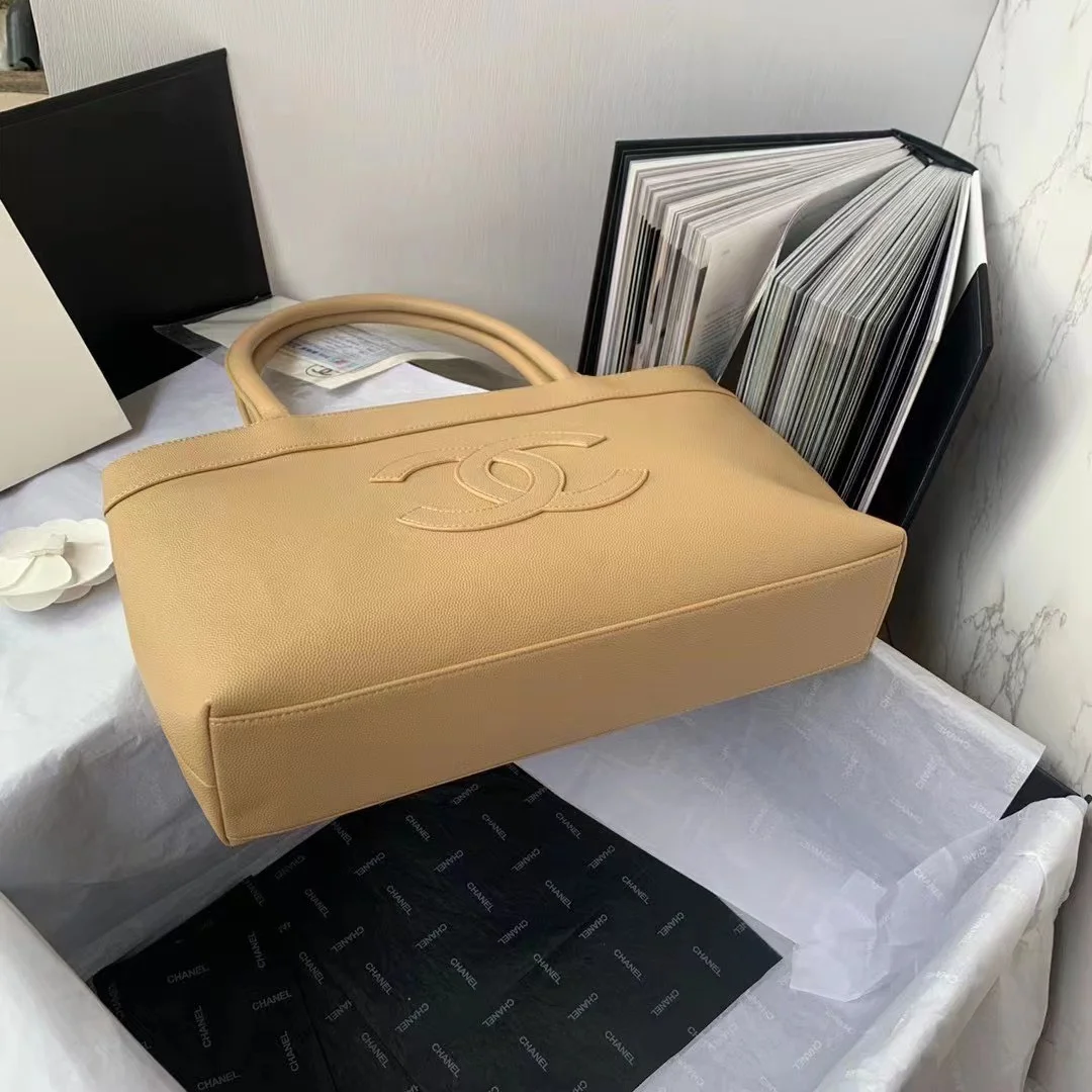 Chanel Vintage Classic Handbags Lock Gold Nude 30x21x8cm product view 8