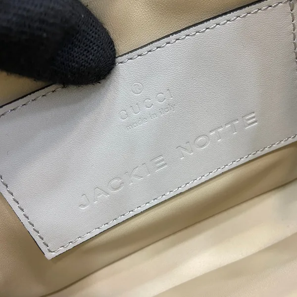 Gucci Jackie Notte Mini Bag 19 In White Calfskin Gold Hardware product view 2